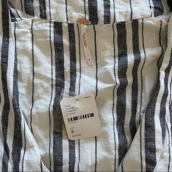 Freepeople Stripped Cropped Tie Top - Picture 2 of 3